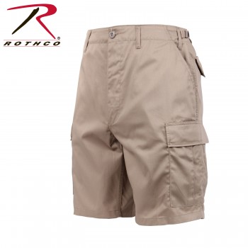 65203-l Rothco Khaki Military BDU Button Fly Cargo Shorts[L] 