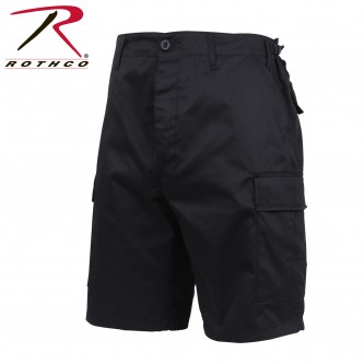 65206-M Brand New Rothco Solid Color Military BDU Cargo Shorts[Black,Medium] 