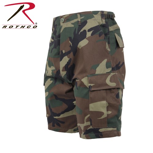 65212-S BDU Cargo Shorts Button Fly Camouflage Military Rothco [Woodland Camo,Small]