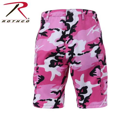65420-S BDU Cargo Shorts Button Fly Camouflage Military Rothco [Pink Camo,Small] 