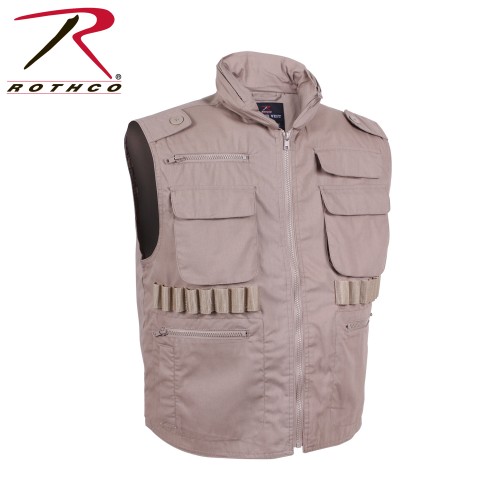 6551-S Rothco Khaki Military Tactical Hunting Ranger Vest With Hood[S]