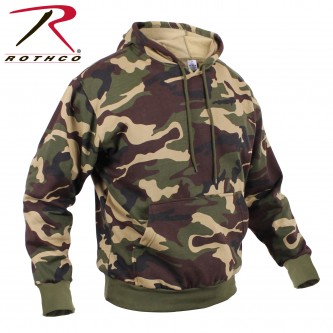6591-2X Rothco Woodland Camo Hoodie Pullover Camouflage Hooded Sweatshirt[2X-Large] 