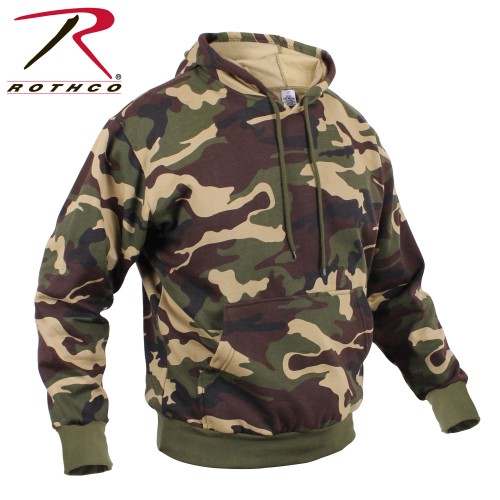6590-L Rothco Woodland Camo Hoodie Pullover Camouflage Hooded Sweatshirt[Large] 