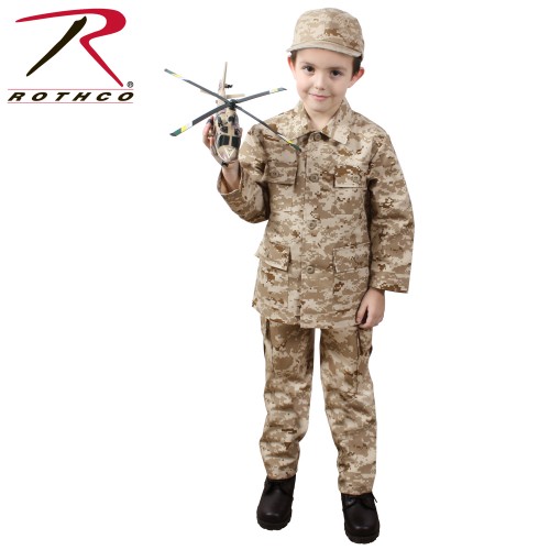 Rothco 66225-xl Kids Military Style Camouflage Long Sleeve BDU Shirt Desert Digital[XL (18-20),Deser