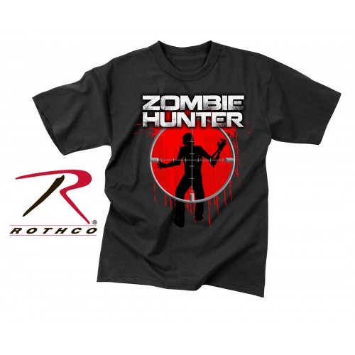66128-S Rothco Vintage Black Military Design Short Sleeve T-Shirt[Zombie Hunter,S] 