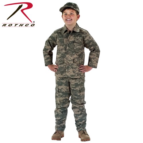 66210-L Rothco 66210 Kids Military Style Camouflage Long Sleeve BDU Shirt ACU Digital[L (14-16),Dese