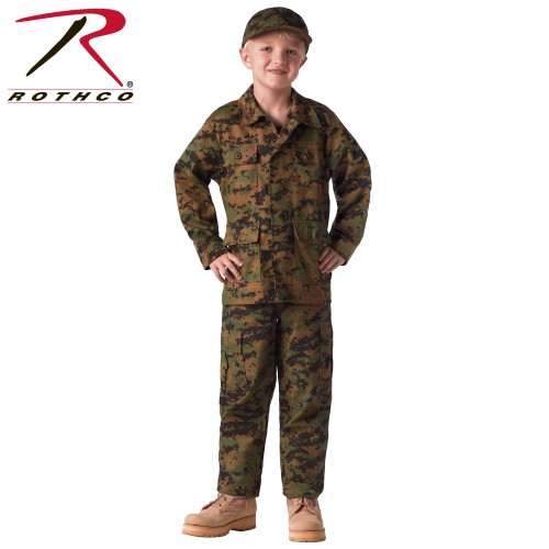 66115-S Rothco Kids Camouflage Military BDU Cargo Fatigue Pants[S,Woodland Digital Camo] 
