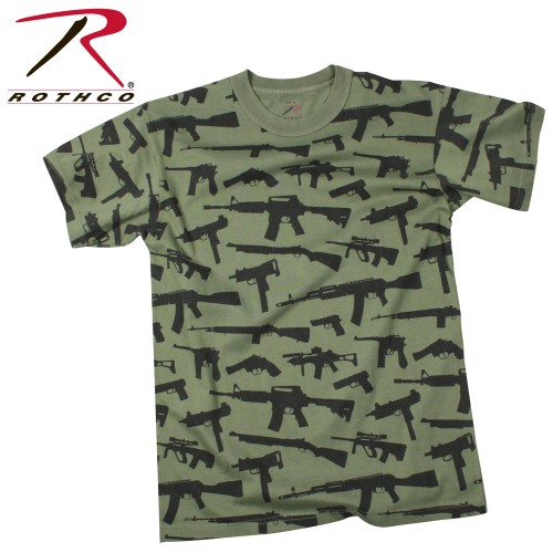 66360-blk-xl Rothco Guns & Rifles Vintage Design Short Sleeve T-Shirt[XL,Black] 