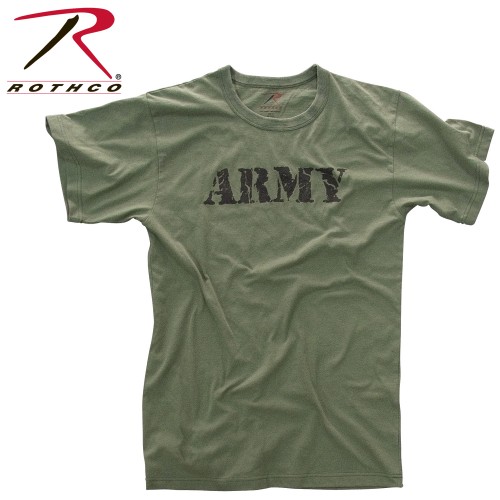 66400-S Rothco Olive Drab ARMY Vintage Design Short Sleeve T-Shirt[S] 