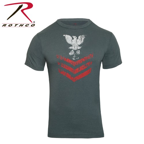 66640-M Rothco Naval Rank Insignia Vintage Design Short Sleeve T-Shirt[M] 