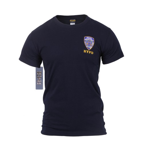 Rothco 6656-L Navy Blue Officially Licensed 1-Sided Embroidered NYPD Graphic Tee[Large] 