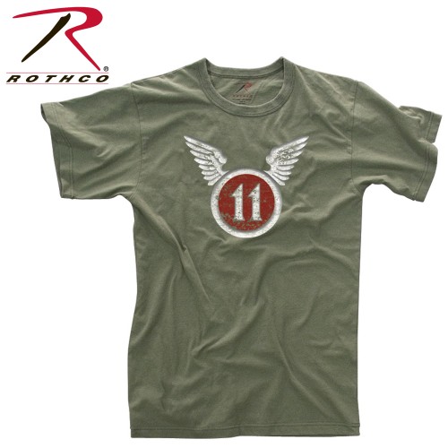 Rothco 66630-l Brand New Olive Drab Vintage 11th Airborne Military T-Shirt[Large] 