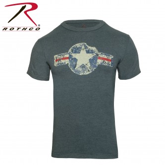 Rothco 66500-BlueM Vintage Military Army Air Corps Short Sleeve T-Shirt[Blue,Medium] 