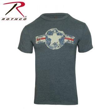 Rothco 66500-BlueS Vintage Military Army Air Corps Short Sleeve T-Shirt[Blue,Small] 