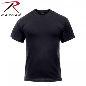 Rothco 6670-XL Black Solid Color T-Shirt (Polyester/Cotton)[X-Large]