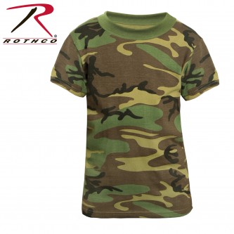 6703-XS Rothco Military Camouflage KIDS Short Sleeve Camo T-Shirt[XS,Woodland Camo] 
