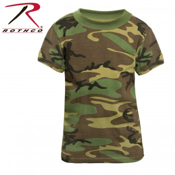 6703-M Rothco Military Camouflage KIDS Short Sleeve Camo T-Shirt[M,Woodland Camo] 