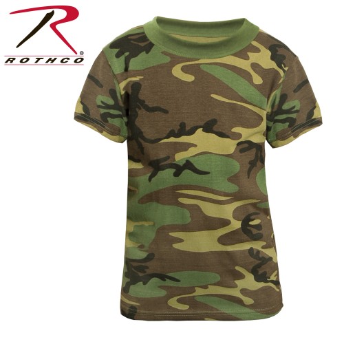 Rothco Military Camouflage KIDS Short Sleeve Camo T-Shirt[S,Woodland Camo] 6703-S 