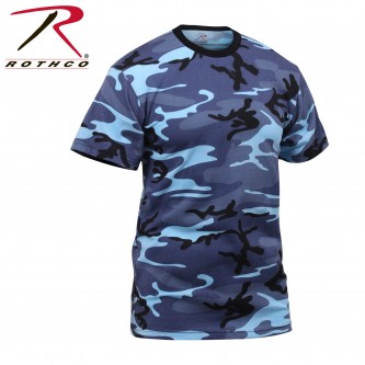 6707-XL Kids Short Sleeve T-Shirt Military Camouflage t shirt camo Rothco [XL,Sky Blue Camo]