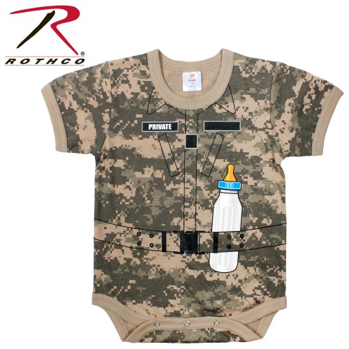  Rothco One Piece Camo Military Army Law Enforcement Bodysuit Infant Onesie[12-18 Months,ACD Digita