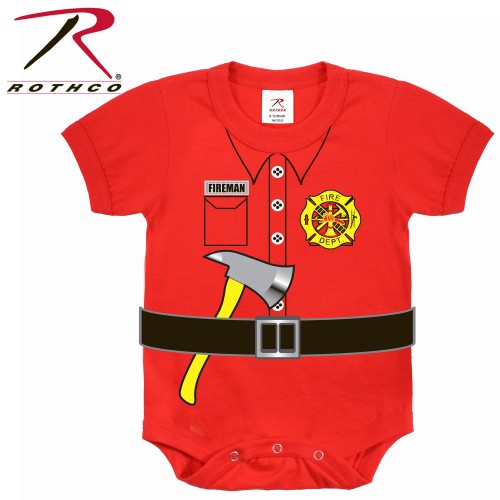 Rothco One Piece Camo Military Army Law Enforcement Bodysuit Infant Onesie[3T,Fireman Uniform] 6709