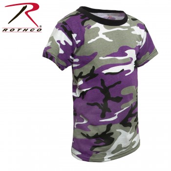 6743-s Rothco Military Camouflage KIDS Short Sleeve Camo T-Shirt[S,Ultra Violet Camo] 