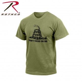 67707-XL T-Shirt Don't Tread On Me Vintage Military Type Gadsden Flag Shirt Rothco[Olive Drab,X-Larg