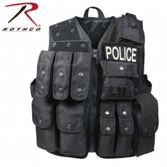 6785 Rothco Black Tactical Raid Law Enforcement Vest 