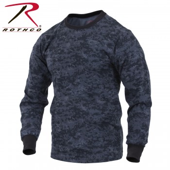 68947-L Camo Long Sleeve Tactical Military T-Shirt Rothco [Midnite Digital Camo,Large] 