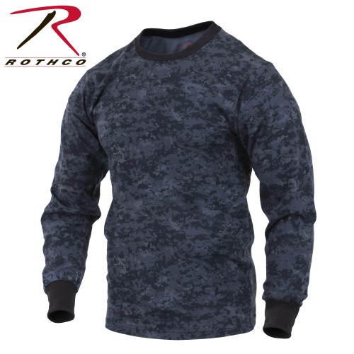 68947-XL Camo Long Sleeve Tactical Military T-Shirt Rothco [Midnite Digital Camo,X-Large] 