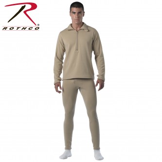 69020-M Rothco Military Gen III ECWCS Mid-Weight Thermal Underwear Long Johns[Desert Sand Top,Medium