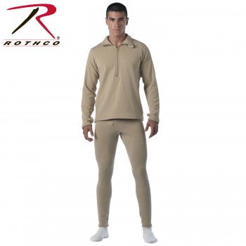 Rothco Military Gen III ECWCS Mid-Weight Thermal Underwear Long Johns[Desert Sand Top,Large] 69020-