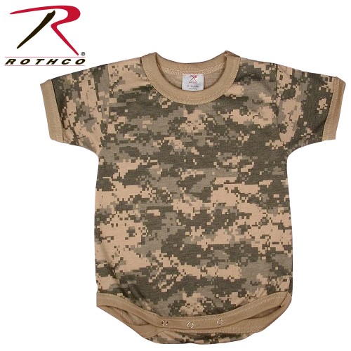 69055-12/18 Rothco One Piece Camo Military Army Law Enforcement Bodysuit Infant Onesie[12-18 Months,
