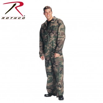 7005-3X Rothco Air Force Style Military Flight Suit Camo Coveralls[3XL,Woodland Camo] 