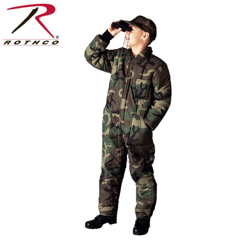 7013-S Rothco Kids Hunting Camping Insulated Coverall Woodland Camouflage[S] 