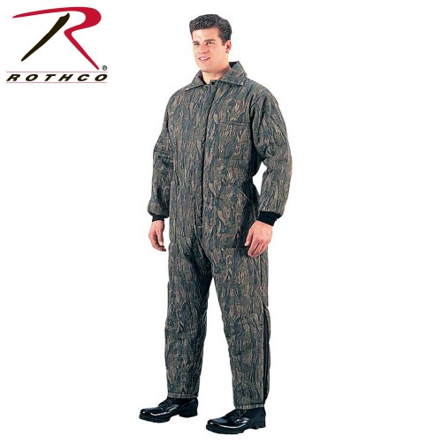 Rothco Military Insulated Coveralls Cold Weather Mechanics Hunters Jumpsuit[Smokey Branch Camo,Large