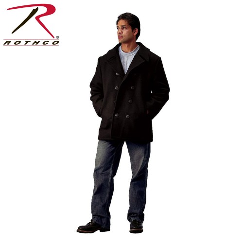 7070 Rothco Black Size X-Small U.S. Navy Type Wool Pea Coat