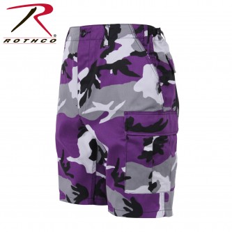7101-2X BDU Cargo Shorts Button Fly Camouflage Military Rothco [Ultra Violet Camo,2X-Large] 