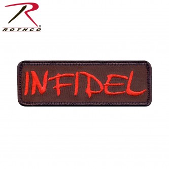 72188 Rothco Military Combat Army Morale Patches With Hook Back [Infidel Red] 