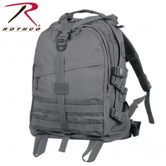 7233 Backpack Large Military StyleTransport Pack Tactical MOLLE Camo Rothco[Gun Metal Grey] 