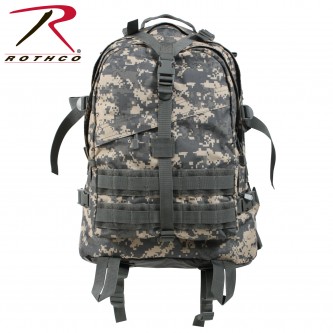 7237 Rothco Large Military Style Tactical MOLLE Transport Camo Pack Backpack[ACU Digital Camo] 