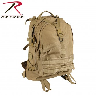 7289 Rothco Large Military Style Tactical MOLLE Transport Camo Pack Backpack[Coyote Brown] 
