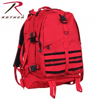 72977 Backpack Large Military StyleTransport Pack Tactical MOLLE Camo Rothco[Red] 