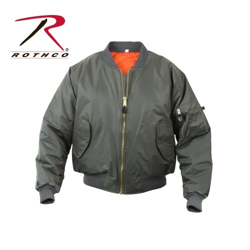 7310-XS Military Style Kids MA-1 Flight Jacket - Air Force Boys Reversible Nylon Coat[Sage Green,XS]