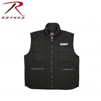 7457-m Rothco Black Security Tactical Ranger Vest With Hood[M] 