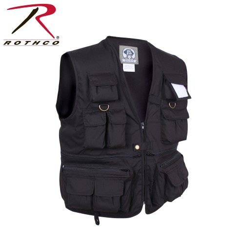 7534-4X Rothco Uncle Milty's Multi Pocket Travelers Fishing Photography Vest - Black(4x)