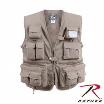Rothco Uncle Milty's Multi Pocket Travelers Fishing Photography Vest[Khaki,S] 7546-S 