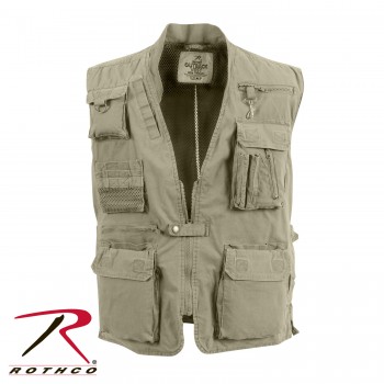 7571-2X Rothco Deluxe Safari Outback Hunting Fishing Vest[Khaki,2XL] 