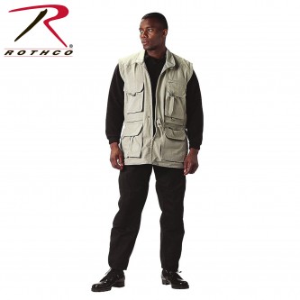 7590-XL Rothco Khaki Convertible Safari Hunting Jacket To Vest[XL] 
