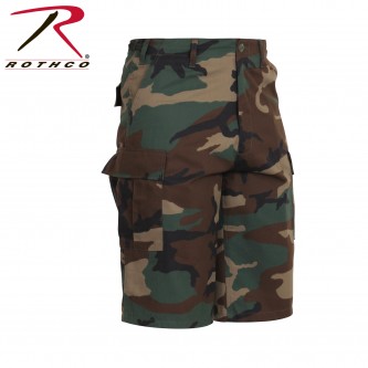 Rothco 7765-MED Woodland Camouflage Long BDU Cargo Shorts[Medium]